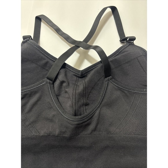 All Motion Women Seamless Medium Support Sports Bra Black Plus XXL 214-05-5376 - Picture 9 of 10